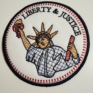 Liberty & Justice Embroidered Coaster